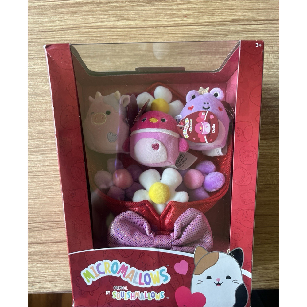 Micromallows Pink Plush Flower Bouquet Playset